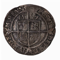 Coin - Threepence, Elizabeth I, Great Britain, 1567 (Reverse)