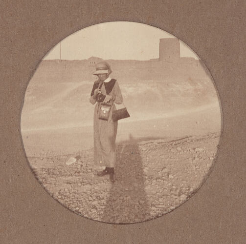 Digital Image - World War I, Woman in Dress & Hat, Egypt, 1915-1917
