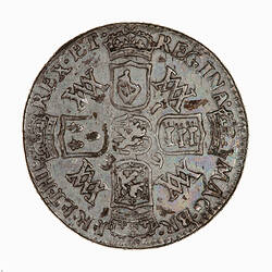 Coin - Sixpence, William and Mary, Great Britain, 1693 (Reverse)