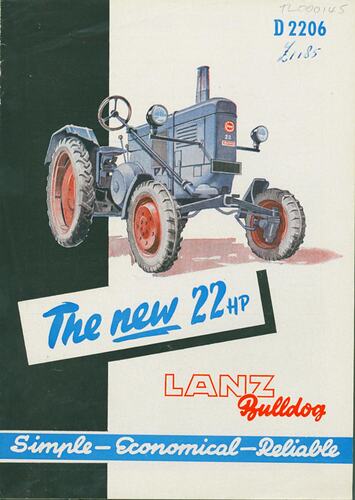 Lanz 22 HP Bulldog Tractor