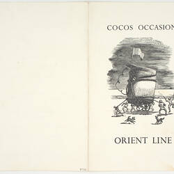 Menu - RMS Otranto, Orient Line, Cocos Occasion, 1954