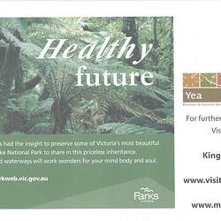 Pamphlet - 'Map & Visitor Guide Yea & Kinglake Ranges',Tourism Victoria, Victoria, before Feb 2009