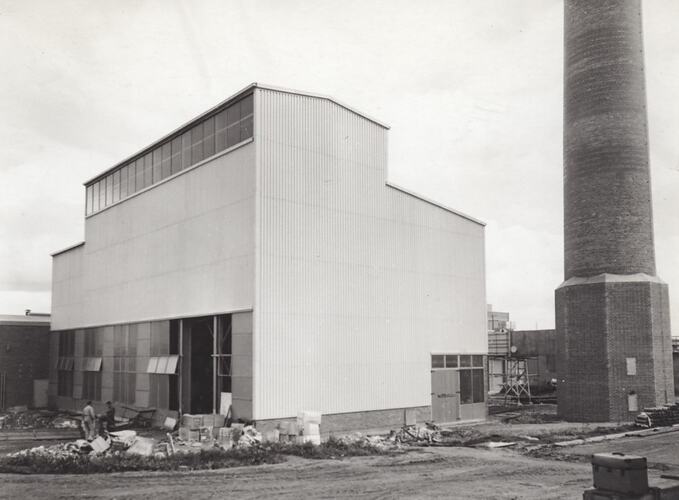 Photograph - Kodak Australasia Pty Ltd, Power House, Building 11, Boiler Hall & Chimney Stack, Kodak Factory, Coburg, circa 1961