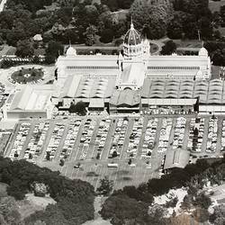 Photograph - Aerial View of the Exhibition Building from North, Melbourne, 1973