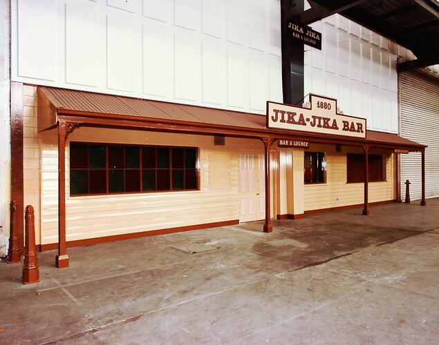 Photograph - Exterior of Jika Jika Bar in Eastern Annexe, Royal Exhibition Building, Melbourne, 1982