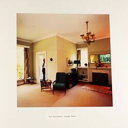 Photograph - The New 'Residency', Lounge Room, Royal Exhibition Building, Melbourne, circa Feb 1985