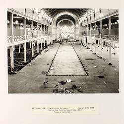 Photograph - Programme '84, Timber Floor Replacement in the Great Hall, Royal Exhibition Buildings, 1984