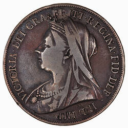 Coin - Crown, Queen Victoria, Great Britain, 1899 (Obverse)