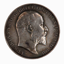 Coin - Florin (2 Shillings), Edward VII, England, Great Britain, 1902 (Obverse)
