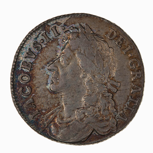 Coin - Shilling, James II, Great Britain, 1685 (Obverse)