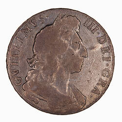 Coin - Halfcrown, William III, Great Britain, 1697 (Obverse)