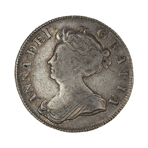 Coin - 1 Shilling, Queen Anne, England, Great Britain, 1705 (Obverse)