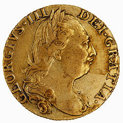 Coin - 1 Guinea, George III, Great Britain, 1774 (Obverse)