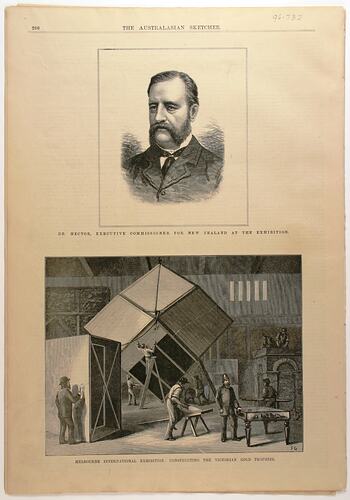 Newspaper - 'Constructing the Victorian Gold Trophies', The Australasian Sketcher, Melbourne, 16 Oct 1880