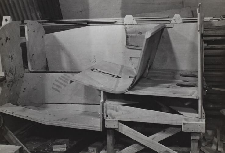 Photograph - Perfectus Airscrew Pty Ltd, Millicer VH-FMM Airtourer Under Construction, Newport, Victoria, 1957