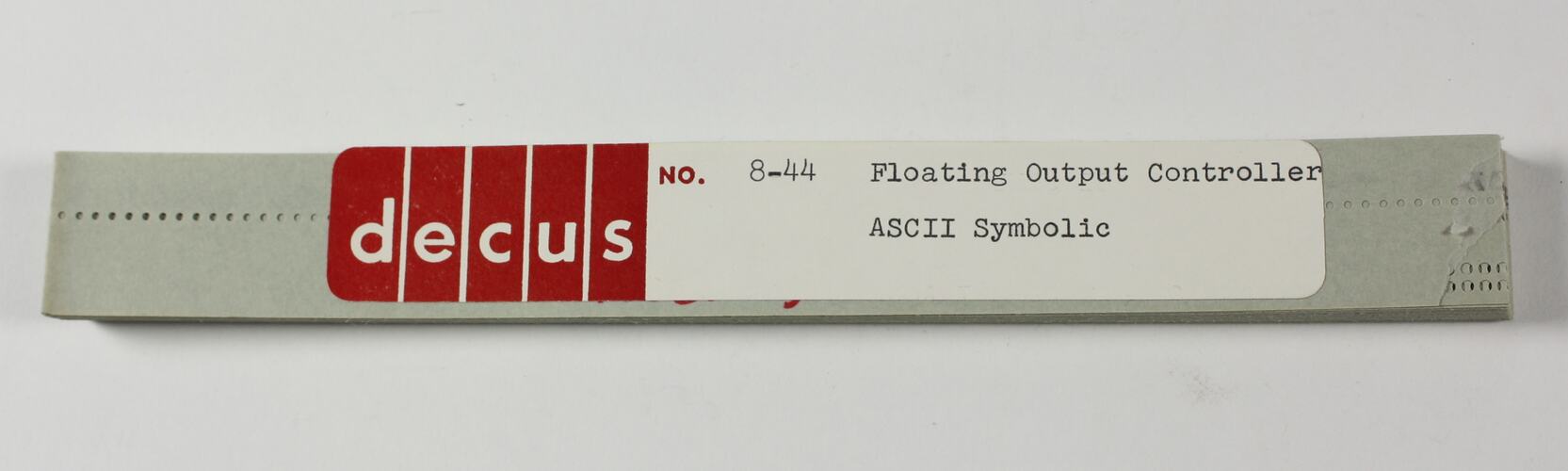 Paper Tape - DECUS, '8-44 Floating Output Controller, ASCII Symbolic'