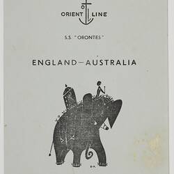 Leaflet - 'Colombo', Orient Line, 1955