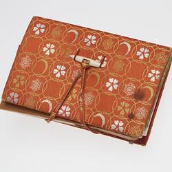 Orange, yellow and silver Japanese cloth case