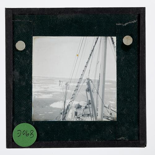 Lantern Slide - Discovery II in the Ice, Ellsworth Relief Expedition, Antarctica, 1935-1936