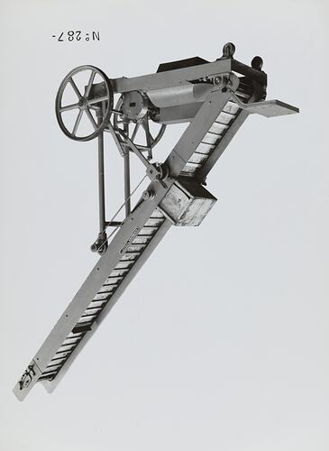 Photograph - Schumacher Mill Furnishing Works, Wooden Crate on Conveyor, Port Melbourne, Victoria, circa 1940s
