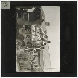 Lantern Slide - Group of Tourists on a Truck, Pacific Islands, circa 1930s
