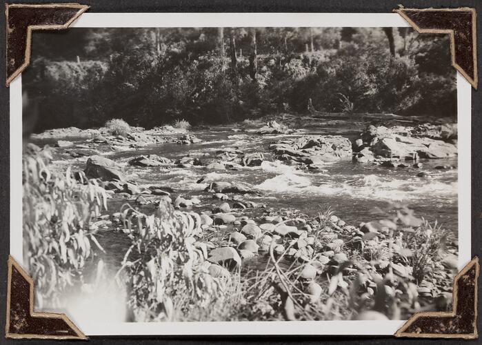 View of Yarra at Warburton, Palmer Family Migrant Voyage, England to Australia, 1947