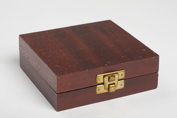 Medal Box - Adolph Bruhn & Son, Wood & Green Felt, circa 1970-1990