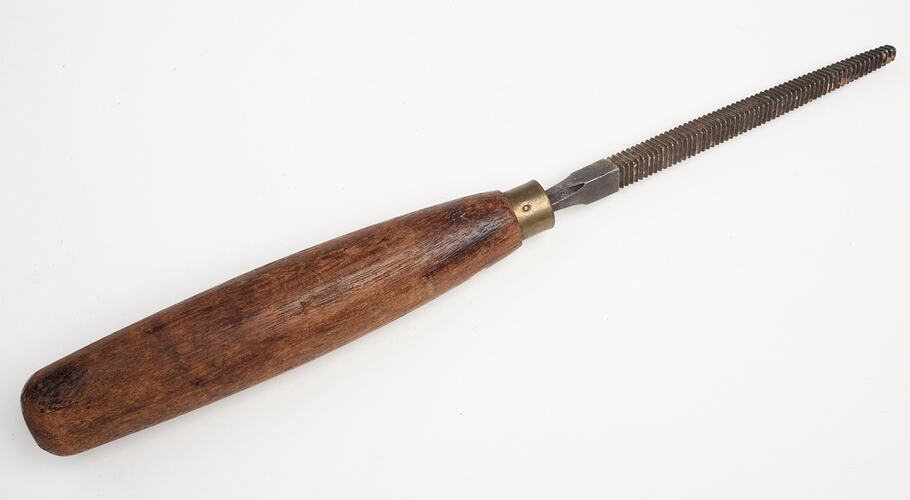 Triangular File - Wood & Metal, circa 1930-1970