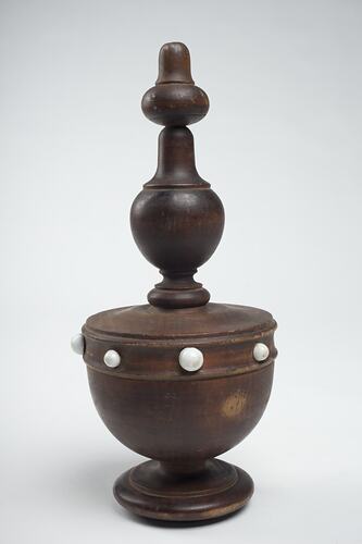 Decorative Item - Adolph Bruhn & Son, Wood & Porcelain, circa 1970-1990