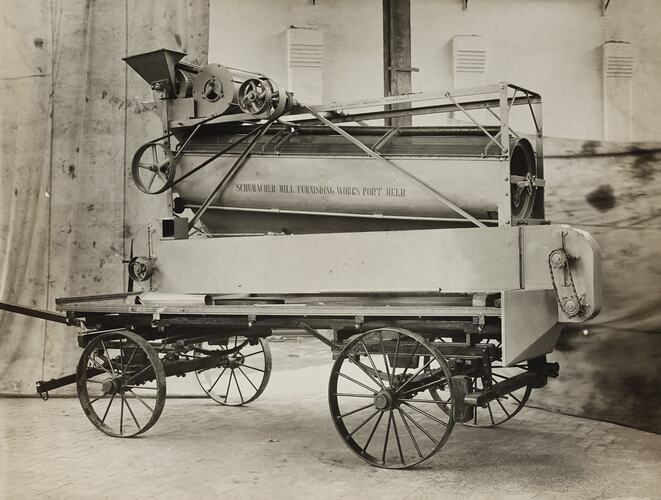 Photograph - Schumacher Mill Furnishing Works, Seed Cleaning and Grading Machine, Port Melbourne, Victoria, 1924