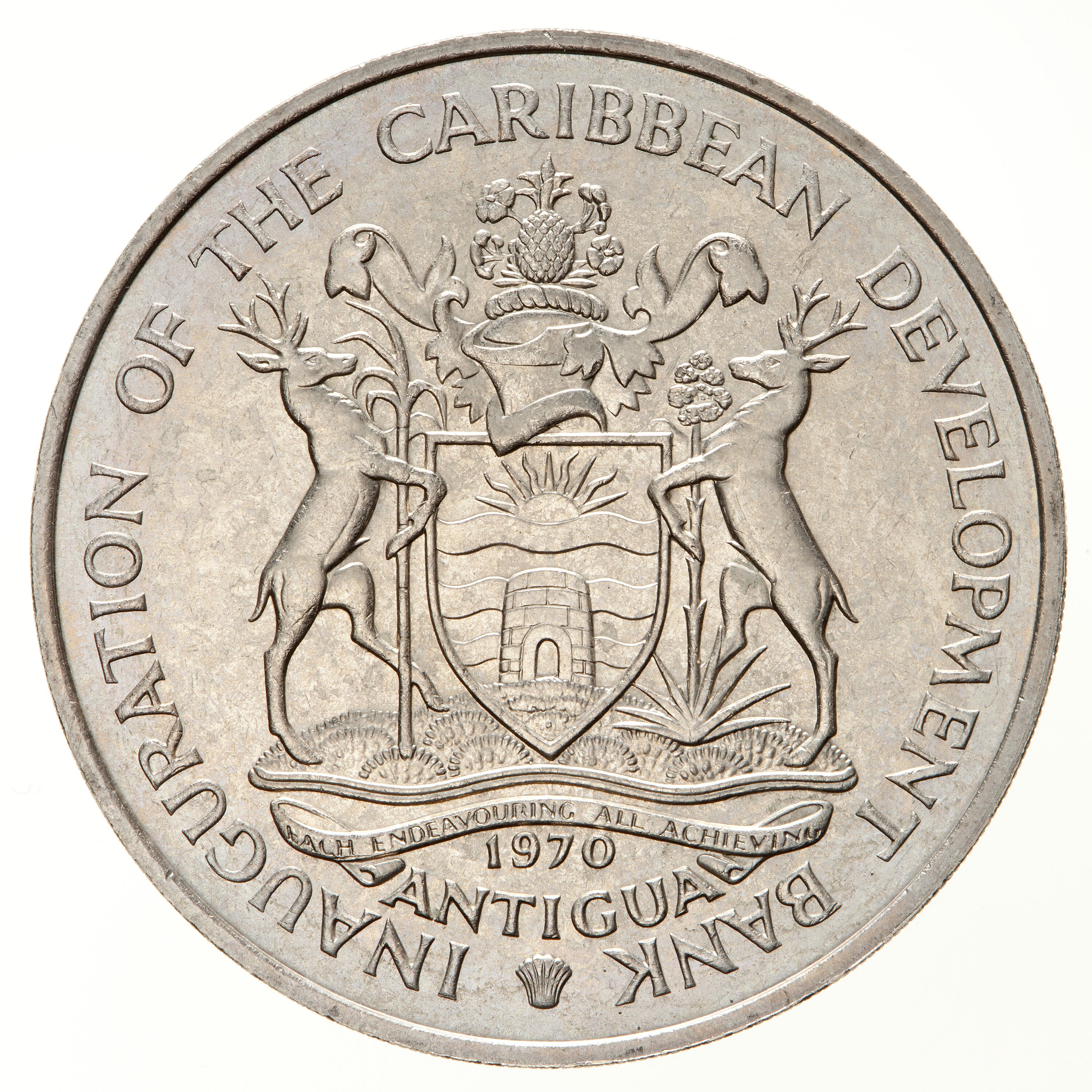 The Caribbean Development Bank 1970 FAO 4 Dollars Copper-Nickel 8 Coins Set UNC