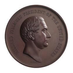 Medal - Indian Peace Medal, President Millard Fillmore, United States of America, 1850