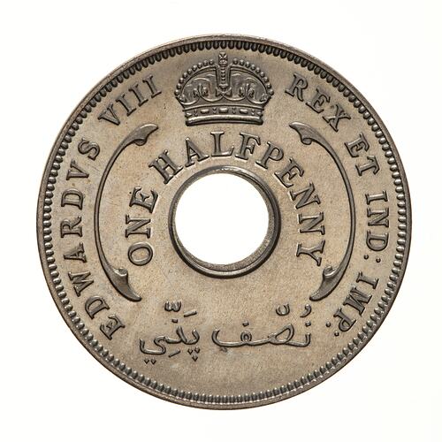 Proof Coin - 1/2 Penny, British West Africa, 1936