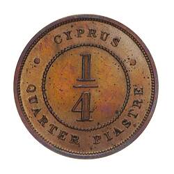 Proof Coin - 1/4 Piastre, Cyprus, 1879
