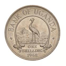 Coin - 1 Shilling, Uganda, 1968