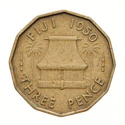 Coin - 3 Pence, Fiji, 1950