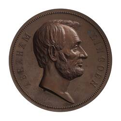 Medal - Abraham Lincoln, United States of America, 1865