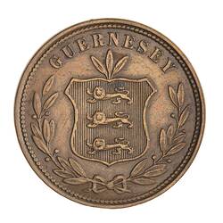Coin - 8 Doubles, Guernsey, Channel Islands, 1864