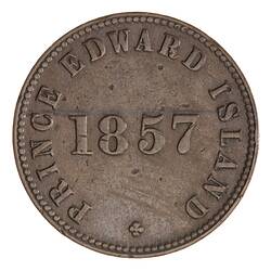 Token - 1 Cent, Prince Edward Island, Canada, 1857