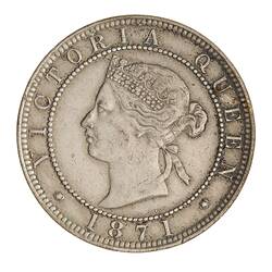 Coin - 1 Penny, Jamaica, 1871