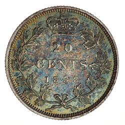 Coin - 20 Cents, Canada, 1858