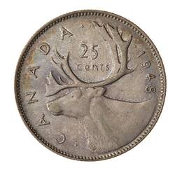 Coin - 25 Cents, Canada, 1948