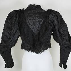 19th-century black, bead and lace top