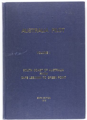 Manual -  Hydrographer of the Navy, Australia Pilot Volume I, Melbourne Coastal Radio Station, 1973