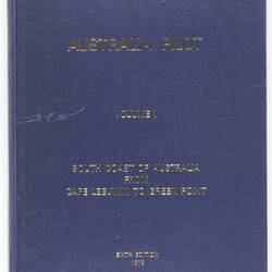 Manual - 'Australia Pilot Volume I', Hydrographer of the Navy, 1973