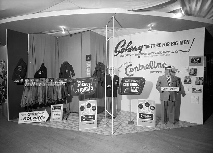 Solway Menswear, Promotional Stand, Melbourne, Victoria, 1956