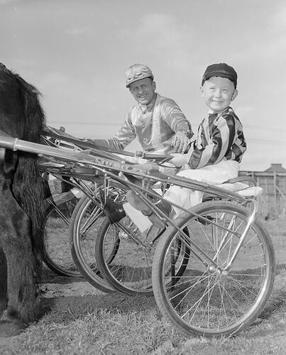 Two Jockeys, Melbourne, Victoria, Sep 1953