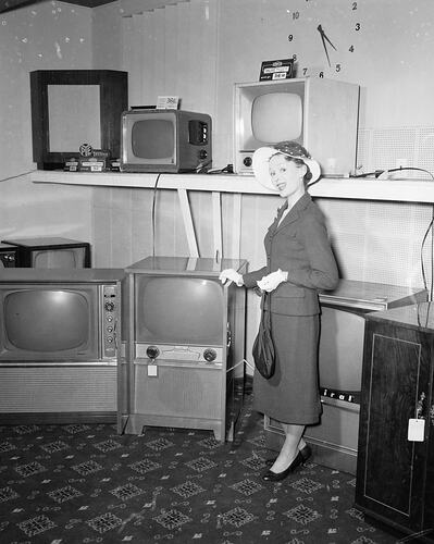 Woman with Television Sets, Melbourne, Victoria, 1957