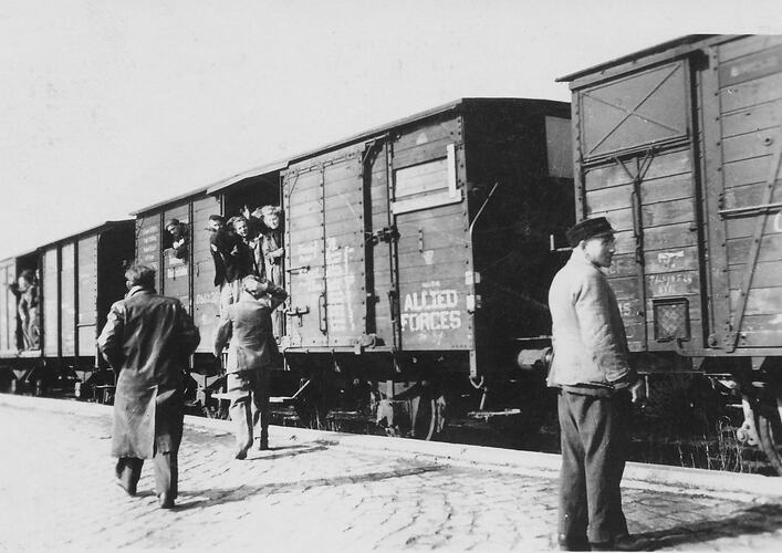 Polish Displaced Persons Aboard Train, Salzgitter Region, Germany, 1946