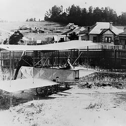 John & Reg Duigan with their Second Biplane, Ivanhoe, 1913
